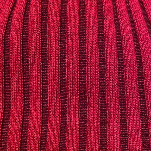 Energie Red Sweater V-Neck Long Sleeve Stretch Size Medium - Picture 4 of 6